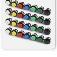 EC Buying 16mm Waterproof Metal Push Button (28pcs, 7 Colors)