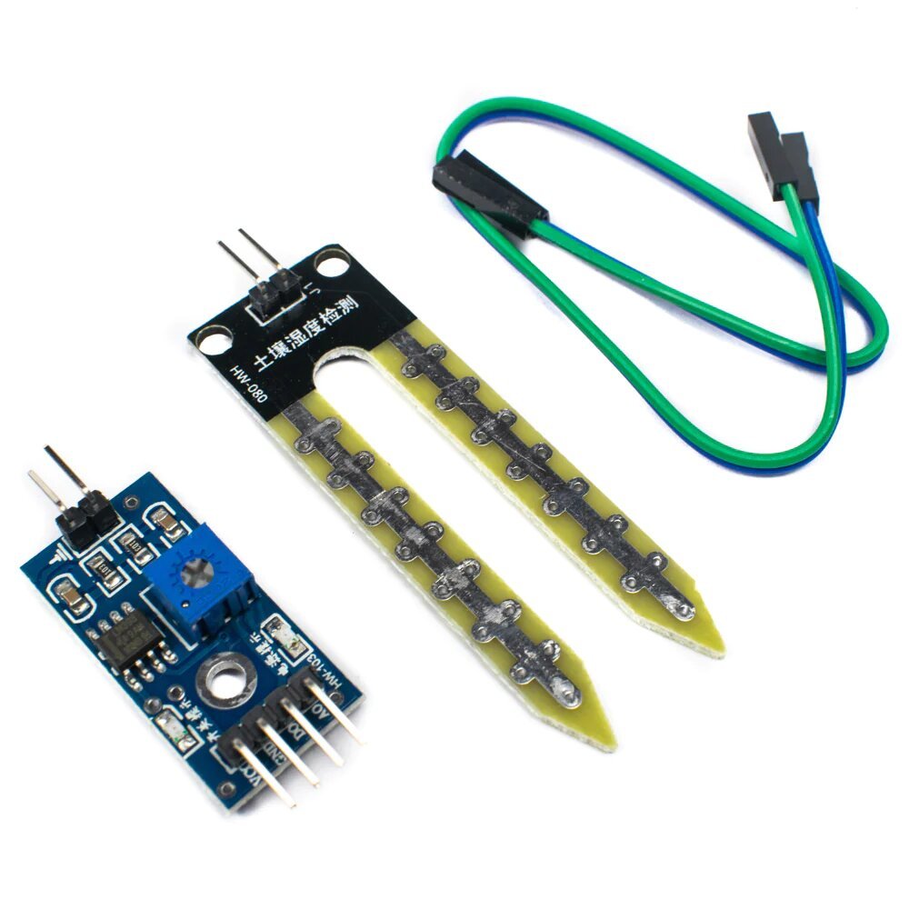 Soil Moisture Sensor — HW-080 Probe + HW-103 Comparator Module