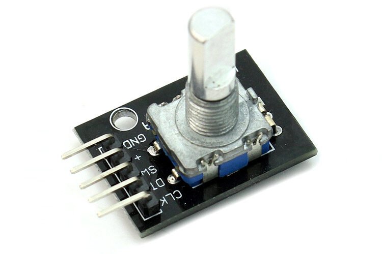 KY-040 Rotary Encoder with Push Button + Knob Cap (QSYZAIL, 6pcs)